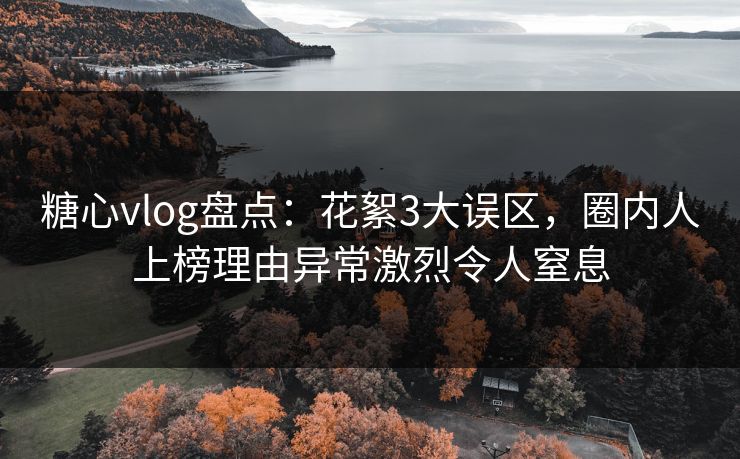 糖心vlog盘点:花絮3大误区,圈内人上榜理由异常激烈令人窒息 糖心vlog盘点:花絮3大误区,圈内人上榜理由异常激烈令人窒息