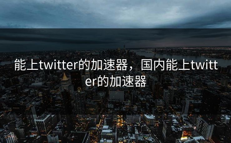 能上twitter的加速器，国内能上twitter的加速器